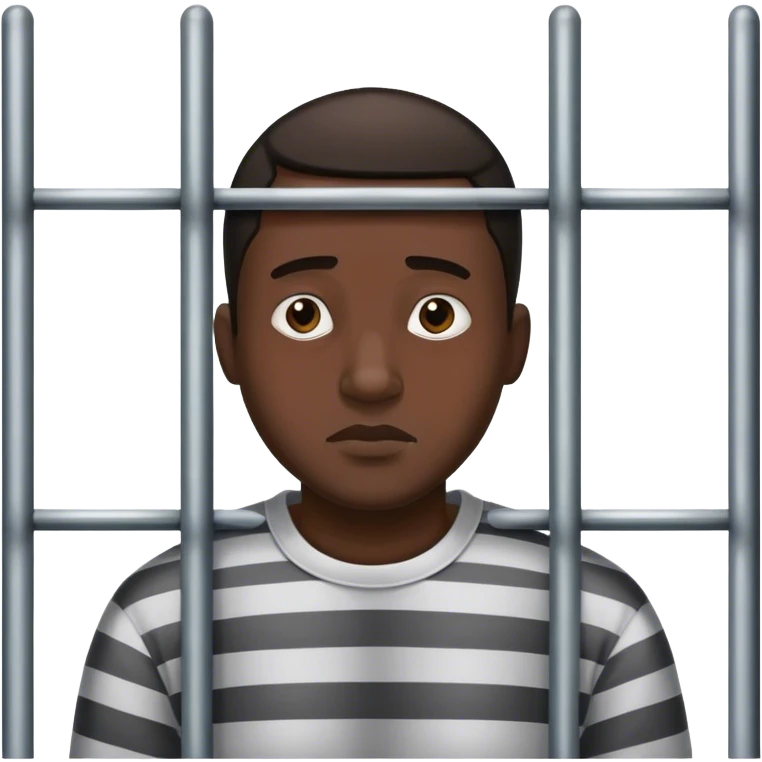 Man behind prison bars emoji