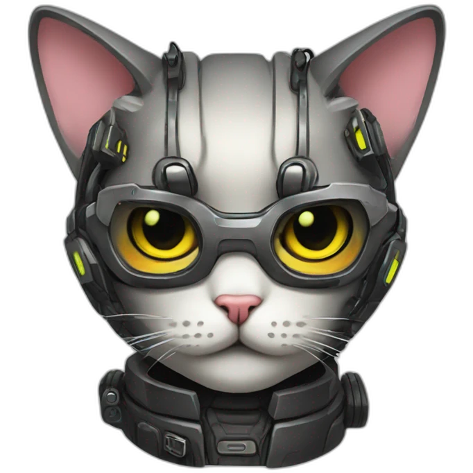 Cyberpunk cat emoji