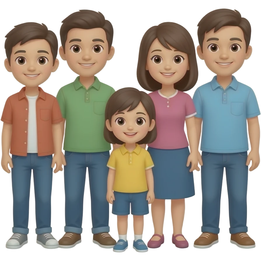 family of five emoji