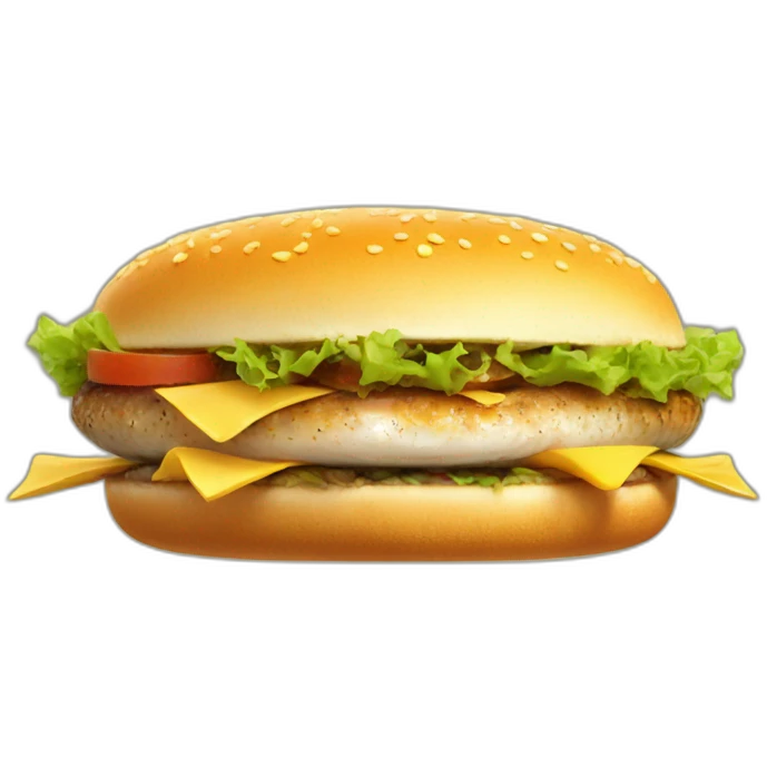 Hamburger fish emoji