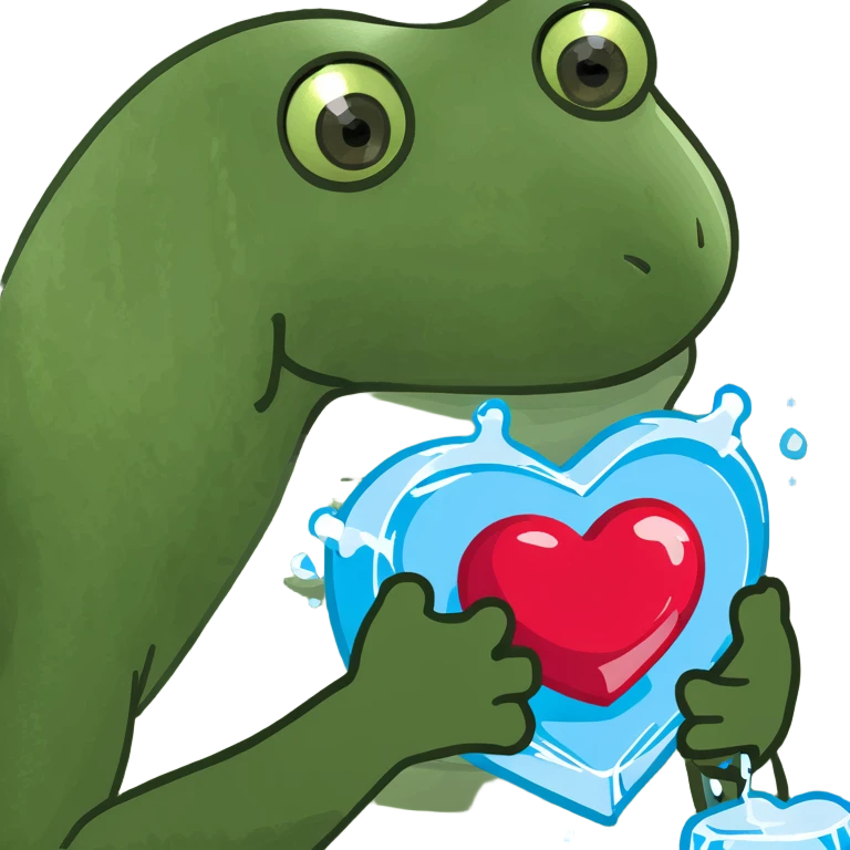 Ice cold heart emoji