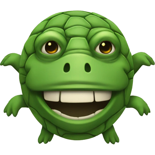 A green man with a turtle head emoji