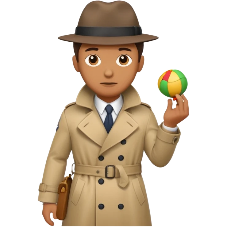 Detective  with toy  emoji