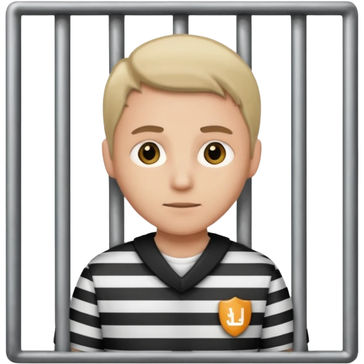 person in jail behind bars emoji