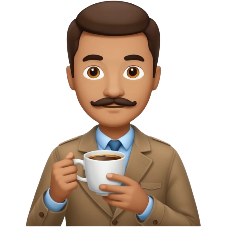 man, hold a cup of coffee emoji