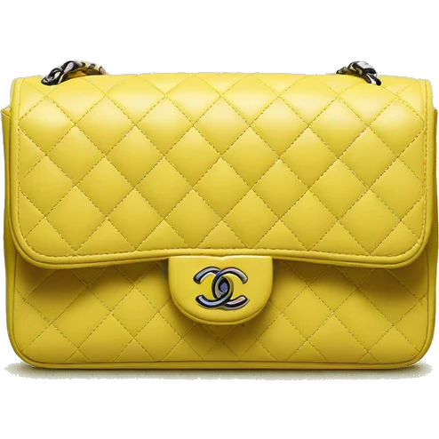 Chanel classic flap bag yellow  emoji