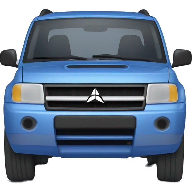 blue, 2 door, 1997 mitsubishi pajero mini, with turbo hood scoop emoji