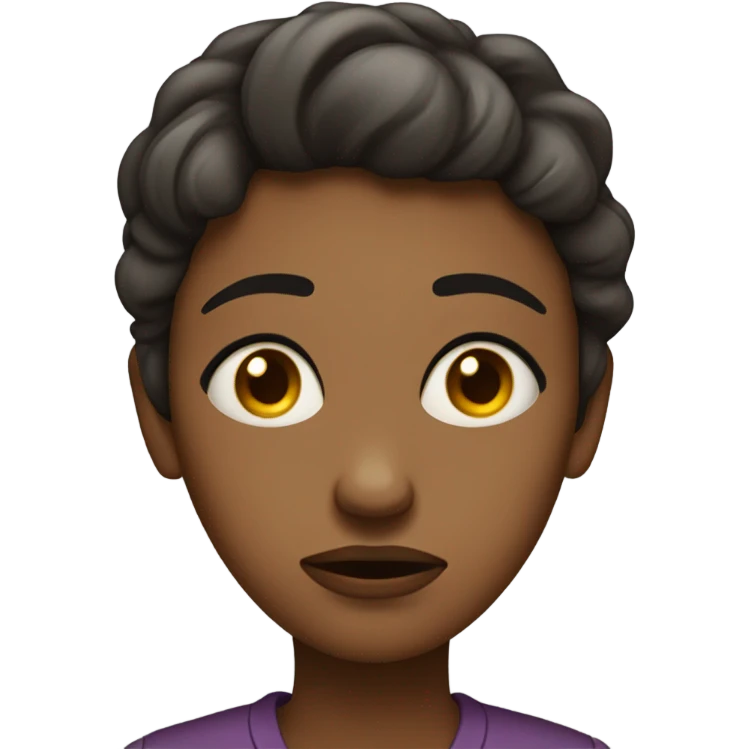 anxious looking woman emoji
