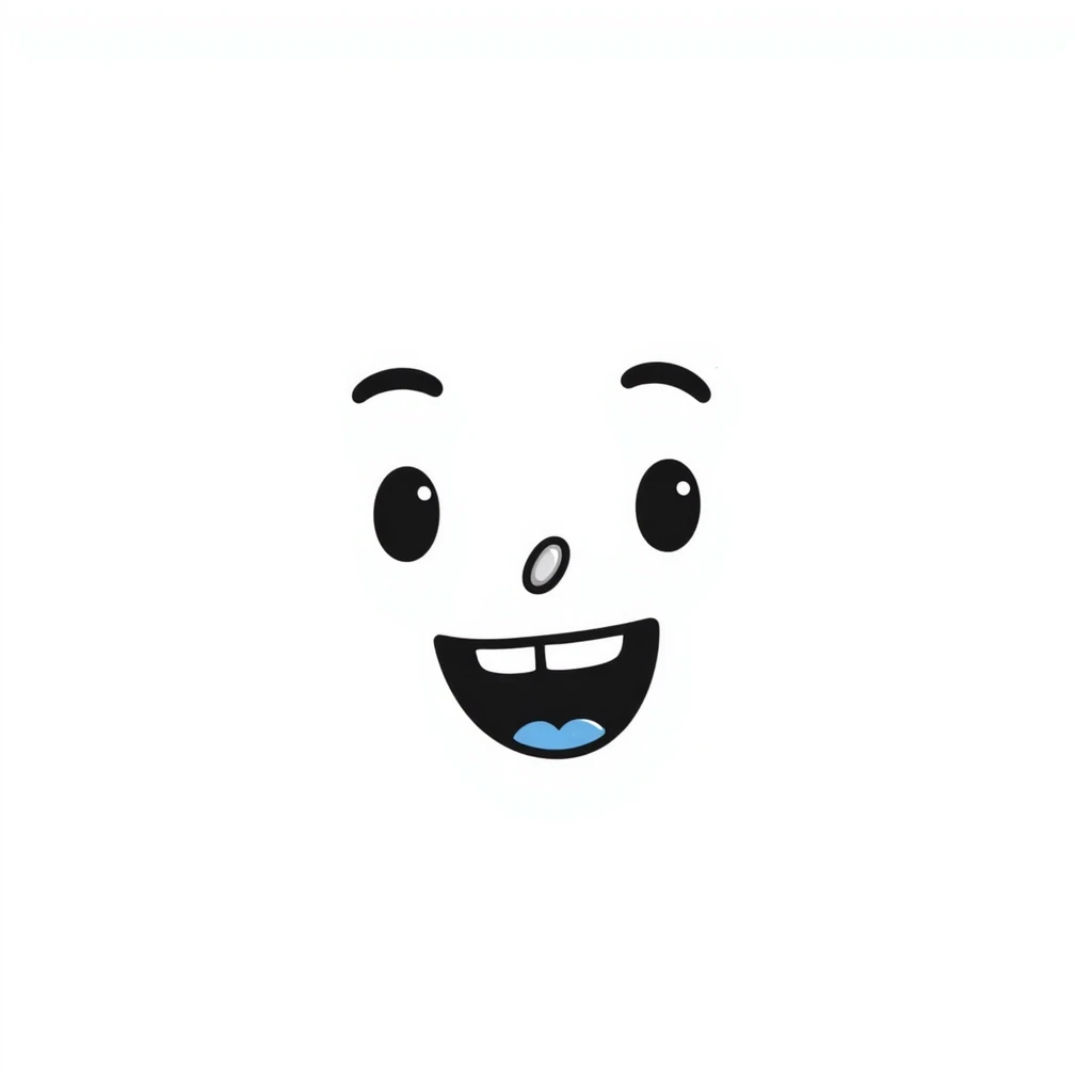 Simple face with blue lips and chattering teeth emoji