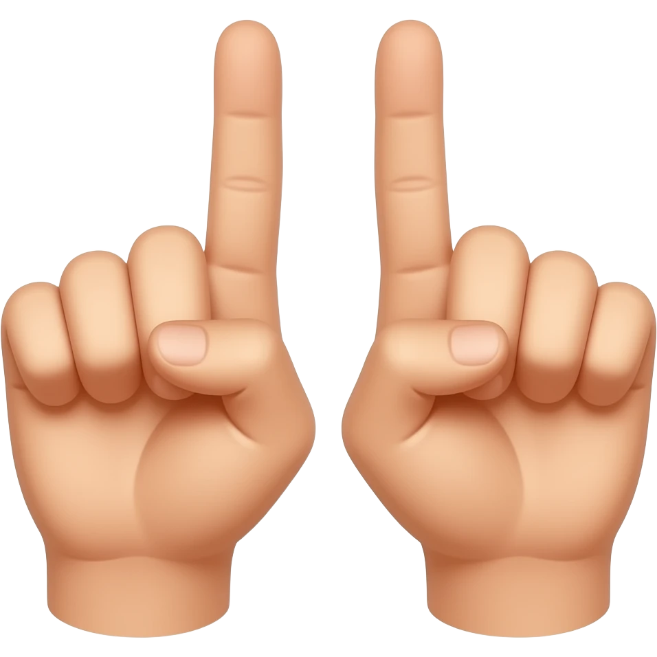 both hands with L shaped, the fingerprint finger and the other fingers are open and the remaining fingers and the remaining fingers are not open emoji