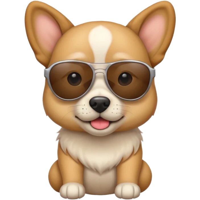 Dog in sunglasses emoji