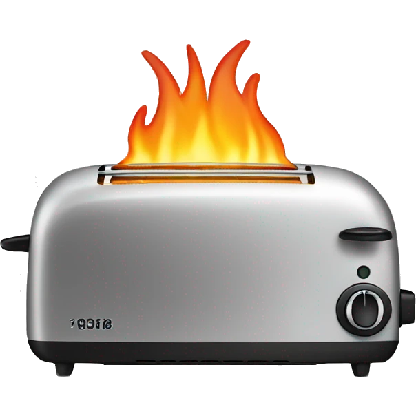 toaster on fire ( I’m fine ) emoji