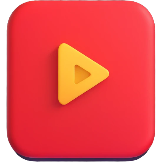 play button icon in a red rounded square emoji