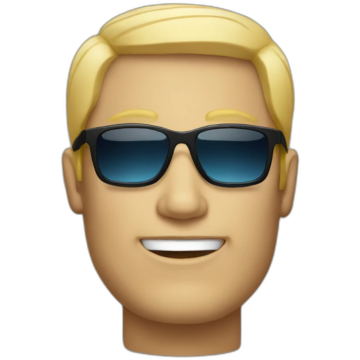white man with sunglasses emoji