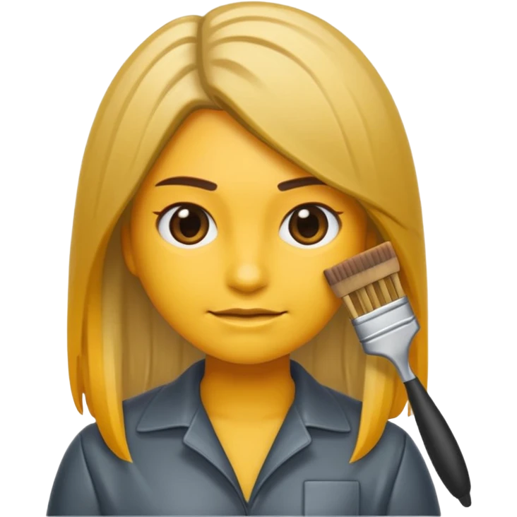 emoji de una persona que le estan haciendo mechas californianas con una brocha de tinte emoji
