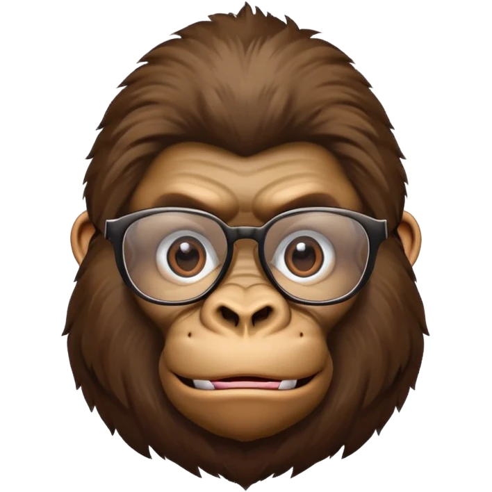 Gorilla with glasses  emoji