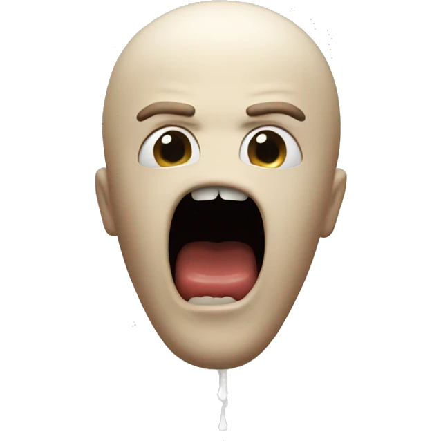 scary mans head coming out of a toilet emoji