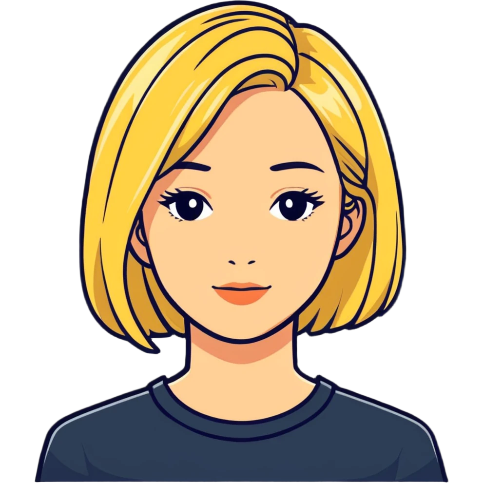 female with blonde hair and highlights emoji