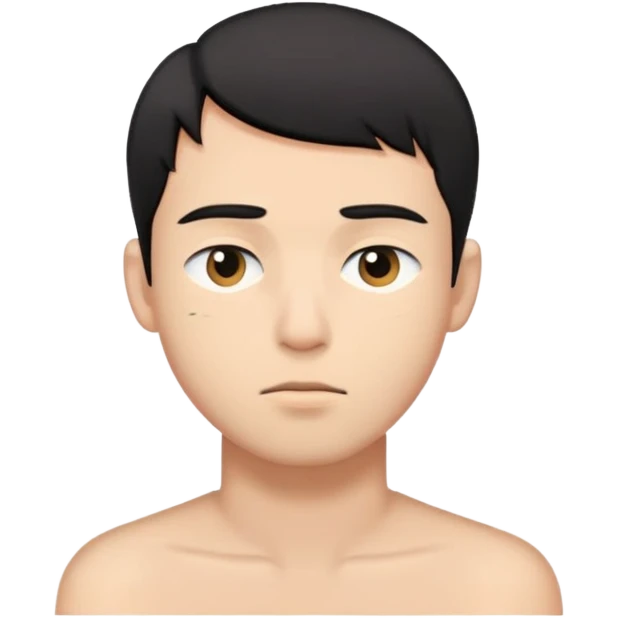 Short black haired male with one eye clearly closed, young man with short black hair closing one eye deliberately emoji