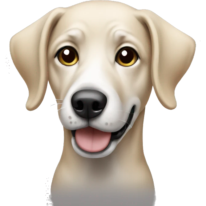 realistic dog with black eyes emoji