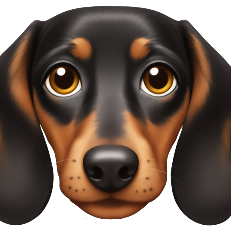 bright brown dachshund cute face emoji