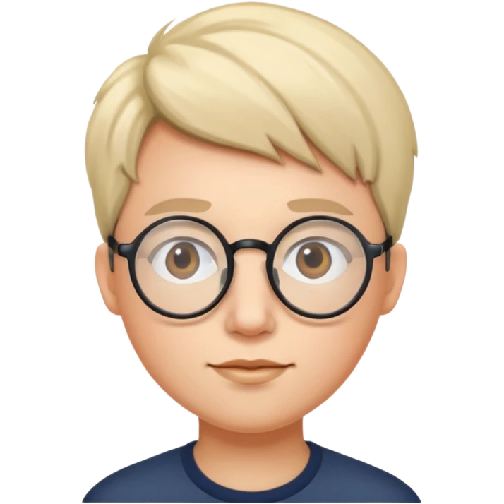 yuvarlak gözlüklü insan emoji