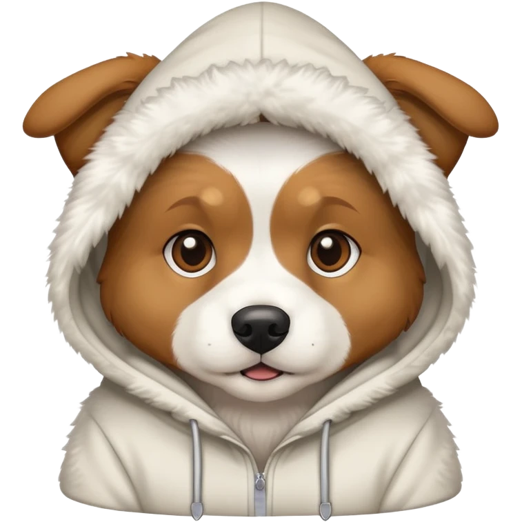 Dog with a hoodie emoji
