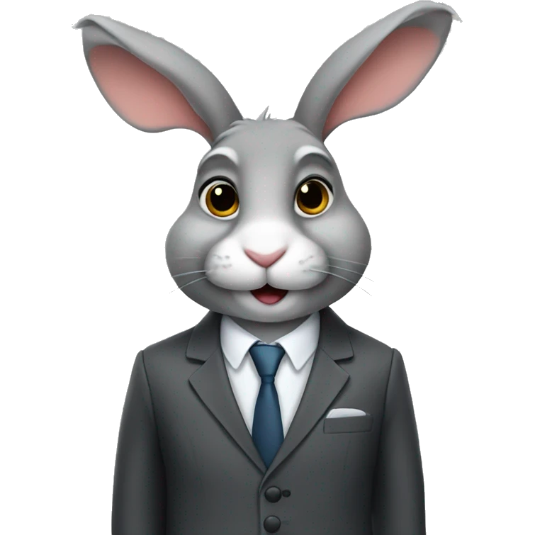 rabbit wearing suit emoji