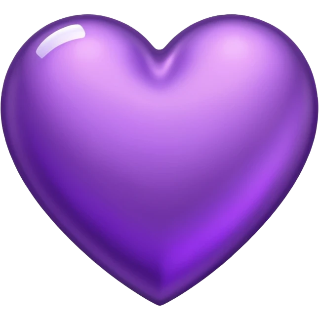 heart with a metallic purple finish emoji