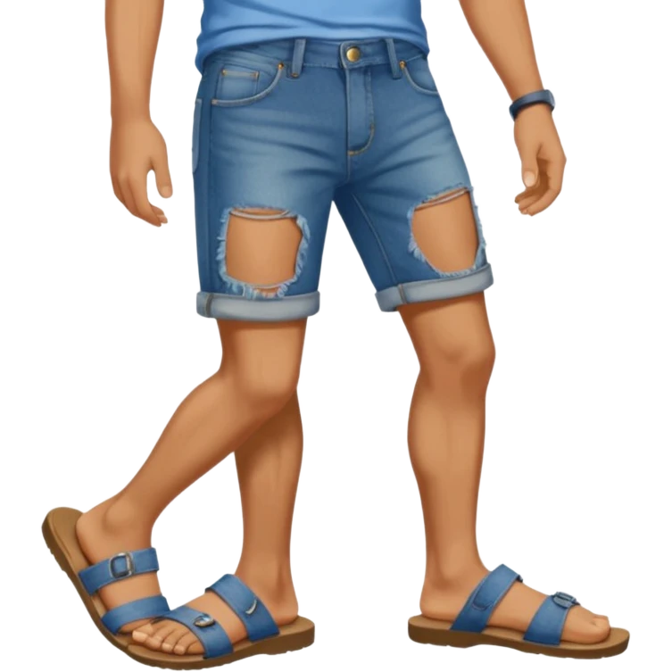 Man crumps feet emoji