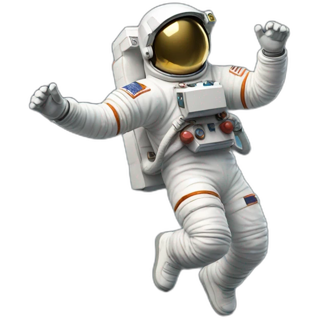 Astronaut jumping emoji