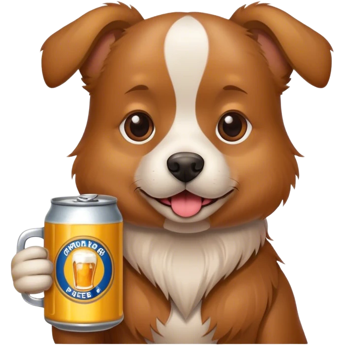 Dog with beer emoji