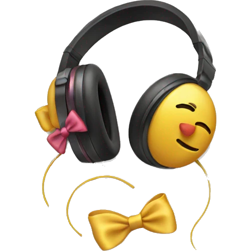 Headphones with bows emoji
