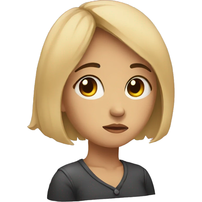 grieving young woman sad emoji