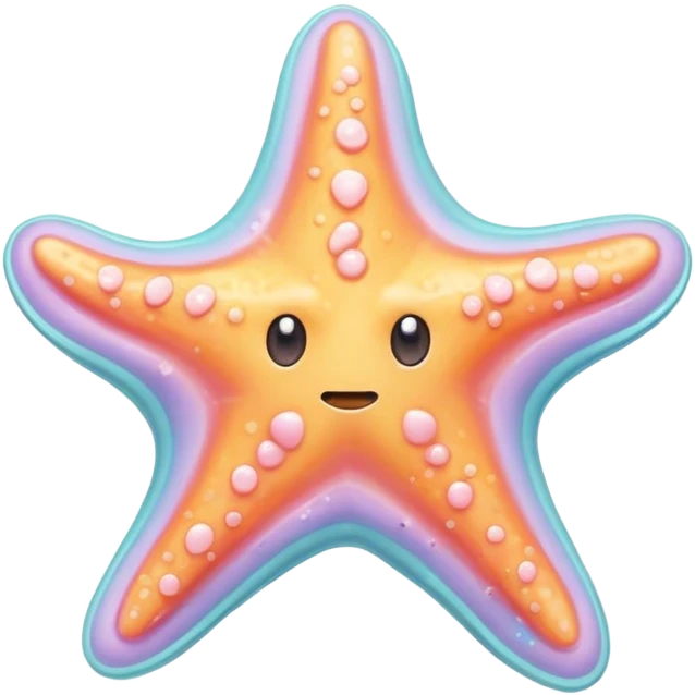 pastel melted starfish emoji