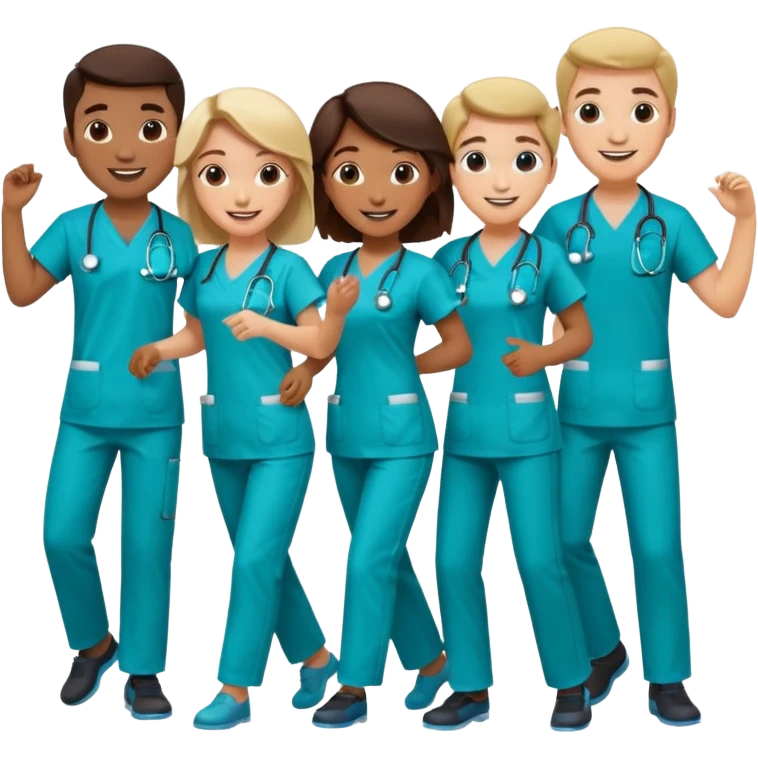 doctors doing cardio dance emoji