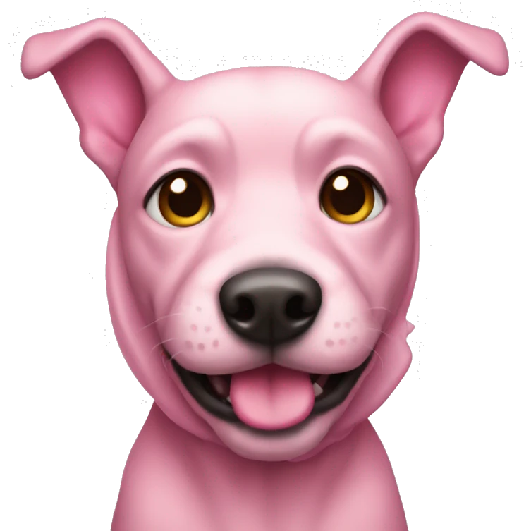 pink dog  emoji