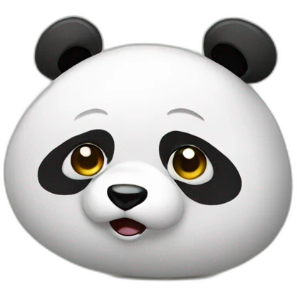 crying panda with lost sign emoji