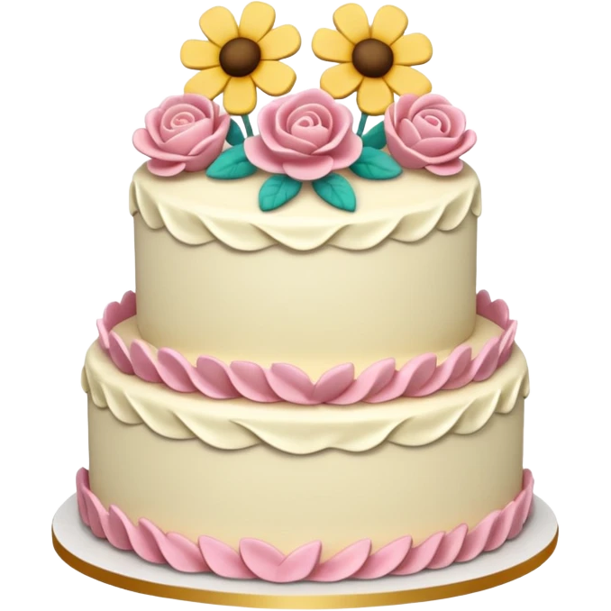 floral cake realistic aeshthethic  no icing  emoji