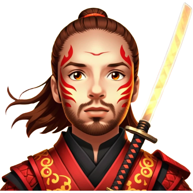 Fire-Wielding Samurai emoji