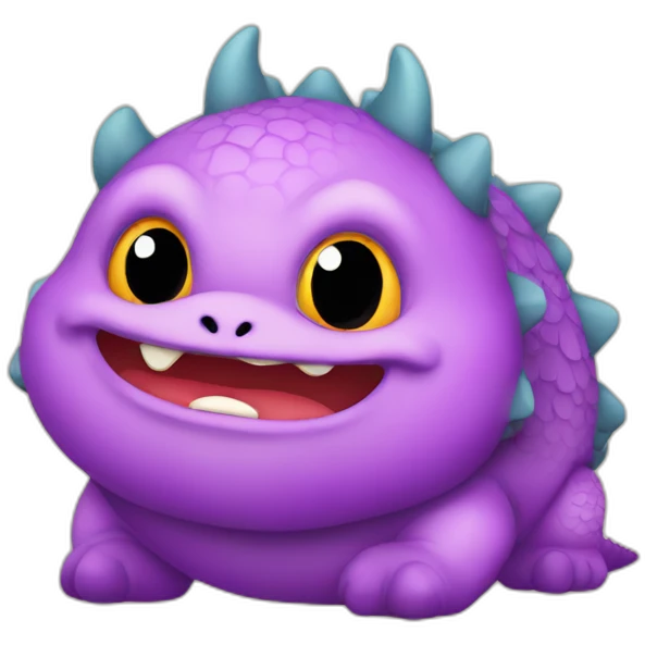 Chubby dragon svg emoji