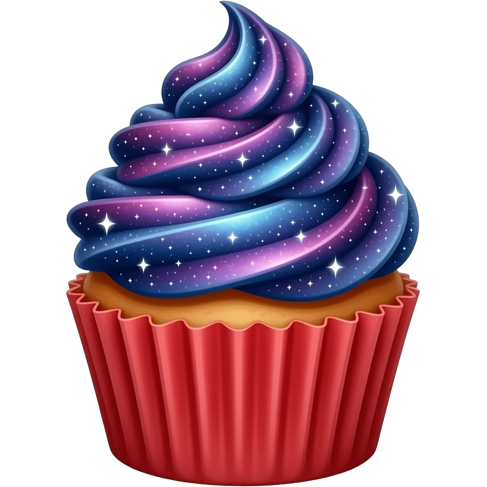 Cosmic cupcake red emoji