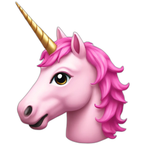 pink unicorn head emoji