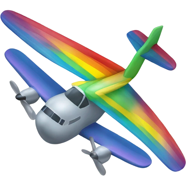 Ranbow plane emoji