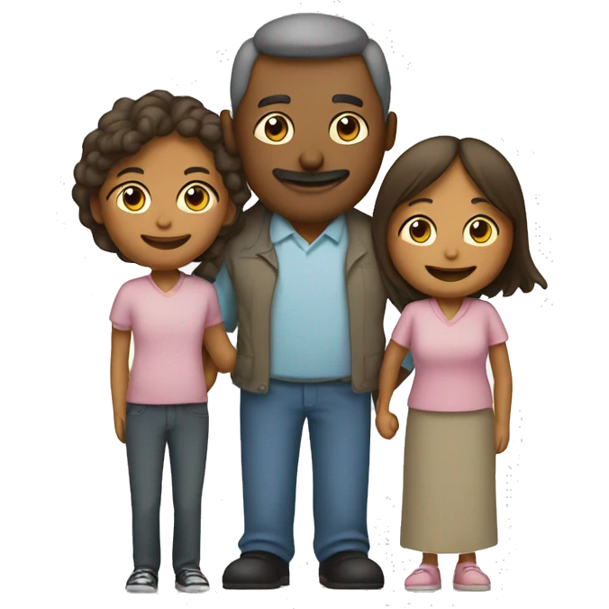 A loving mother and father standing side by side with the father's arm around the mother emoji