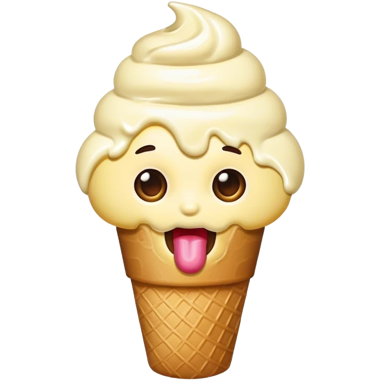 Wojack eating ice cream emoji