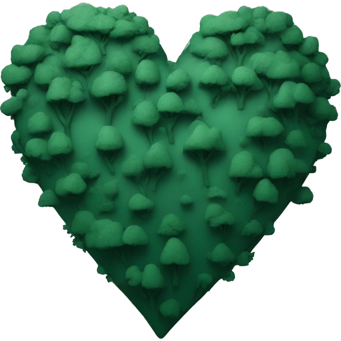 Forest green matte heart emoji