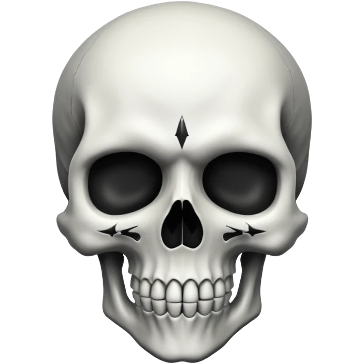 Wiz 101 casting sigil black and white death skull   inspired school emoji