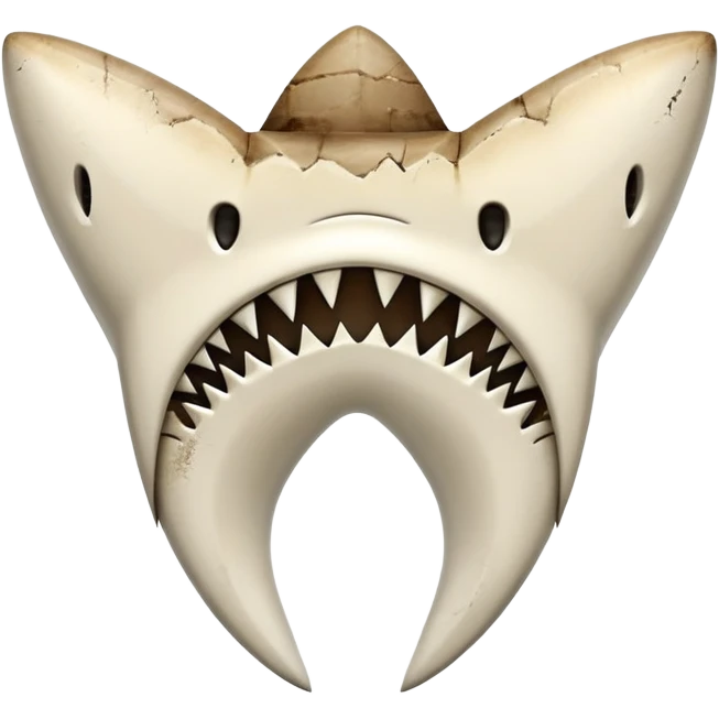 shark tooth fossil emoji