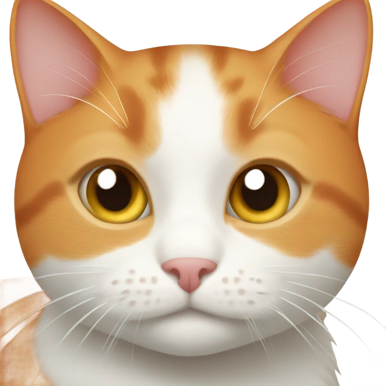 Ginger and white cat emoji